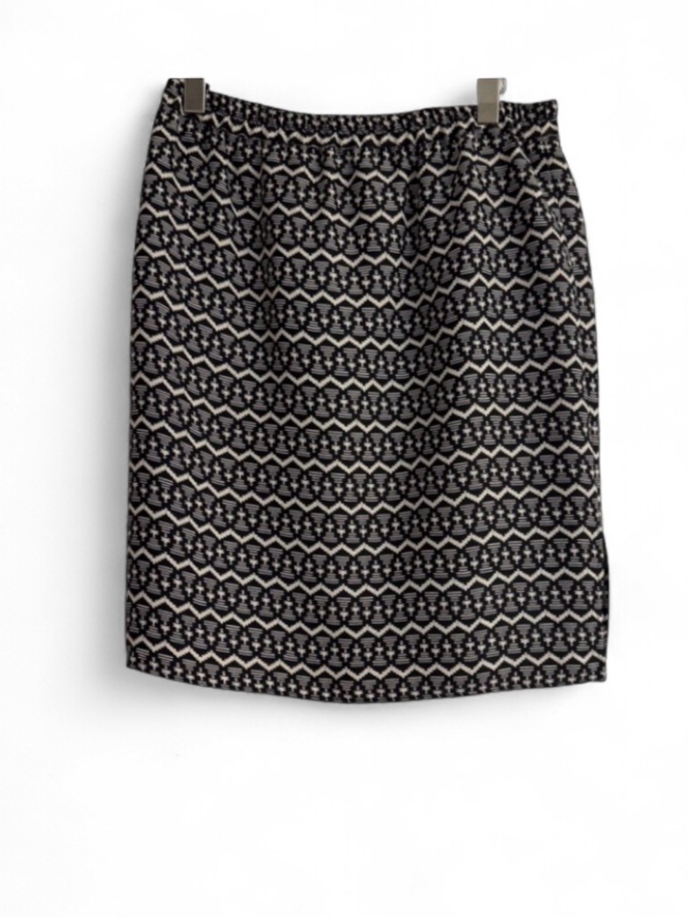 Ann Taylor Loft Black Cream Skirt Size Small